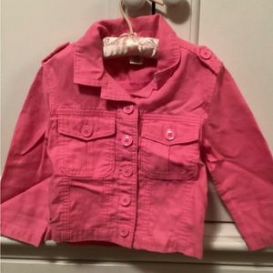 lightweight denim jacket - girls size 4 - pretty pink color by GAP